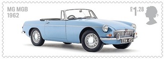 British Auto Legends MG stamp